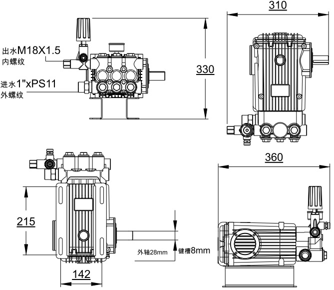 LS-750 High pressure plunger pump